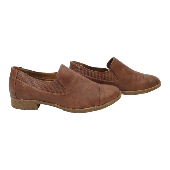 Euro Soft Sofft Wavery Loafer Women Size 7 M Brown Toffee Faux Leather Slip On - Picture 12 of 16